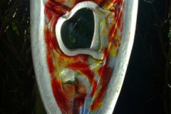 'Shield', 2006: fused kiln-blown glass - 40x21cms - SALE PRICE £80